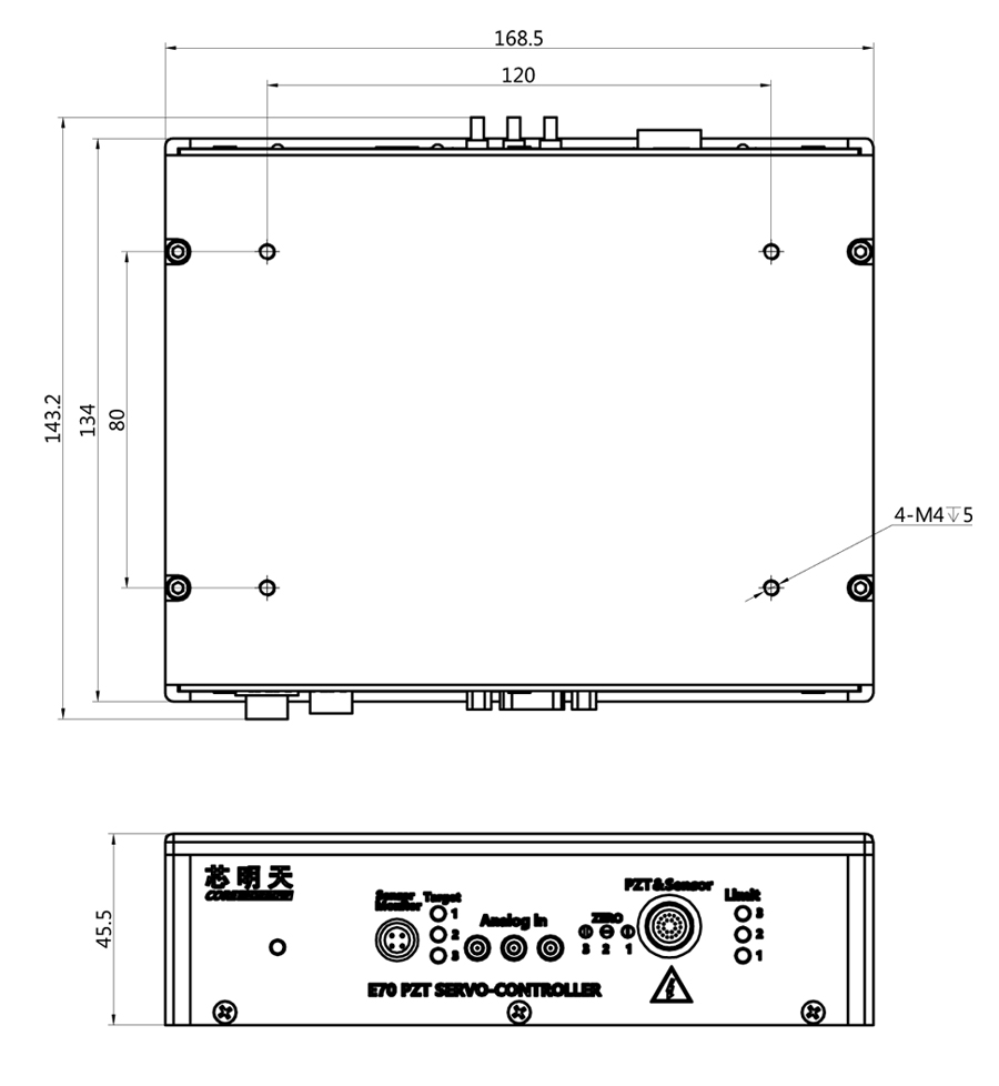 E70.D3S压电控制器尺寸图